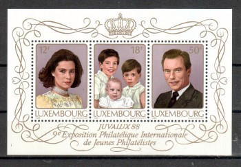 Luxemburg Michelnummer 1196 - 1198 Block 15 postfrisch