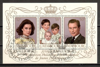 Luxemburg Michelnummer 1196 - 1198 Block 15 gestempelt