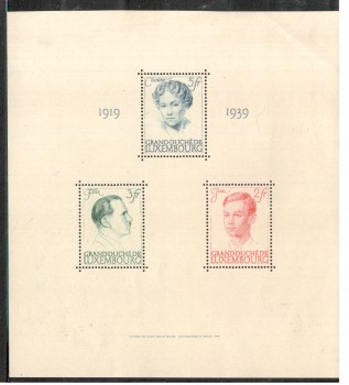 Luxemburg Michelnummer 339 - 341 Block 3 b Luxemburg Michelnummer 339 - 341 Block 3 b