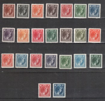 Luxemburg Michelnummer 347 - 369 postfrisch Falz