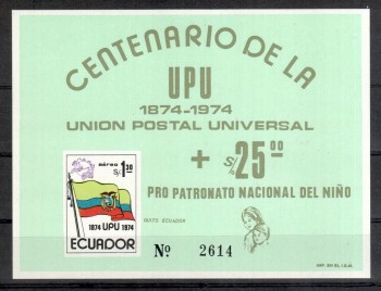 UPU102 Ecuador Michelnummer Block 66 postfrisch