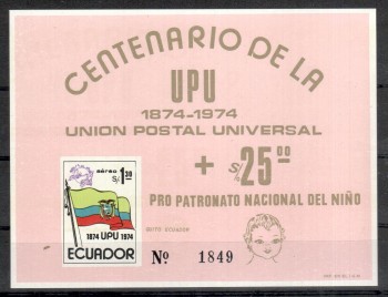 UPU103 Ecuador Michelnummer Block 67 postfrisch