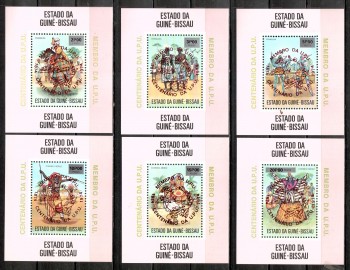 UPU153 Guinea - Bissau Michelnummer 374 - 379 b A - 6 Einzelblocks postfrisch