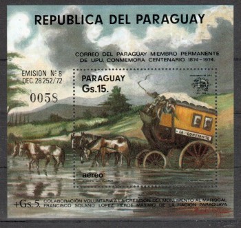 UPU345 Paraguay Michelnummer Block 229 postfrisch