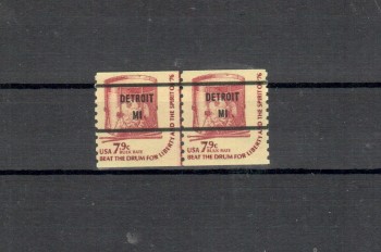 USA Michelnummer 1256 VU LINE PAIR Vorausentwertung postfrisch