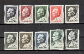 Jugoslawien Michelnummer 1280 - 1289 postfrisch