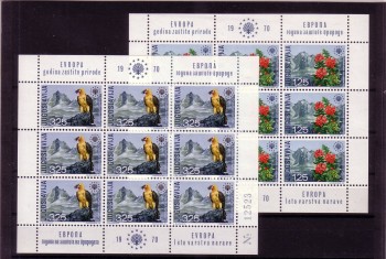 Jugoslawien Michelnummer 1406 - 1407 Kleinbogen postfrisch