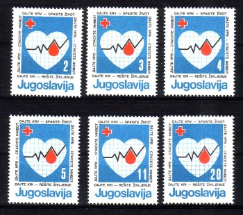 Jugoslawien Michelnummer Zwangszuschlag 105 - 110 postfrisch