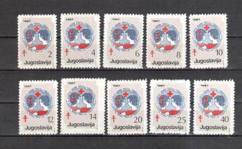 Jugoslawien Michelnummer Zwangszuschlag 137 - 146 postfrisch