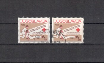 Jugoslawien Michelnummer Zwangszuschlag 79 - 80 gestempelt