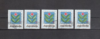 Jugoslawien Michelnummer Zwangszuschlag 88 - 92 gestempelt