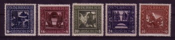 Oesterreich Michelnummer 489 - 493 postfrisch Falz