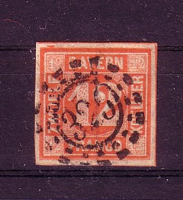 Bayern Michelnummer 6 gestempelt gepr Bayern Michelnummer 6 gestempelt gepr