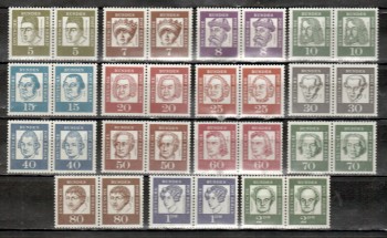 Berlin Michelnummer 199 - 213 waagerechte Paare postfrisch