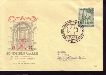 (intern:013 ) Berlin Michelnummer 107 amtlicher FDC (intern:013 ) Berlin Michelnummer 107 amtlicher FDC
