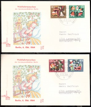 (intern:073 ) Berlin Michelnummer 237 - 240 FDC