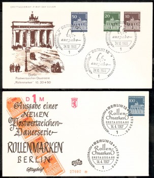 (intern:087 ) Berlin Michelnummer 286 - 290 FDC (intern:087 ) Berlin Michelnummer 286 - 290 FDC