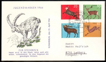 (intern:091 ) Berlin Michelnummer 291 - 294 FDC (intern:091 ) Berlin Michelnummer 291 - 294 FDC