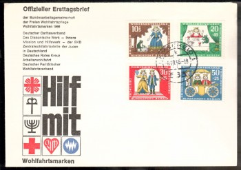 (intern:093 ) Berlin Michelnummer 295 - 298 FDC (intern:093 ) Berlin Michelnummer 295 - 298 FDC
