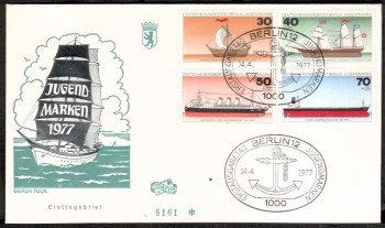 (intern:205 ) Berlin Michelnummer 544 - 547 FDC