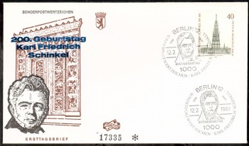 (intern:287 ) Berlin Michelnummer 640 FDC