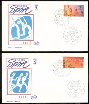 (intern:291 ) Berlin Michelnummer 645 - 646 FDC