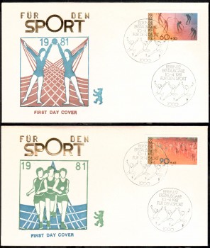 (intern:292 ) Berlin Michelnummer 645 - 646 FDC