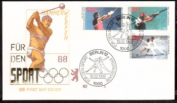 (intern:427 ) Berlin Michelnummer 801 - 803 FDC