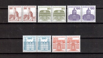 BRD Michelnummer 1139 - 1143 waagerechte Paare postfrisch