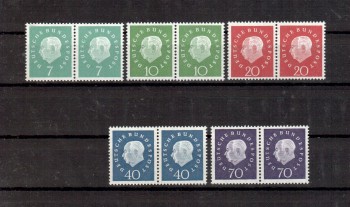 BRD Michelnummer 302 - 306 waagerechte Paare postfrisch BRD Michelnummer 302 - 306 waagerechte Paare postfrisch