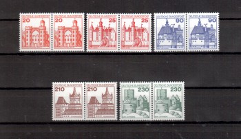 BRD Michelnummer 995 - 999 waagerechte Paare postfrisch