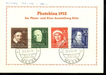 (intern:004) BRD Michelnummer 143 - 146 kein FDC