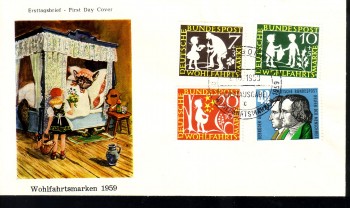 (intern:085) BRD Michelnummer 322 - 325 FDC (intern:085) BRD Michelnummer 322 - 325 FDC