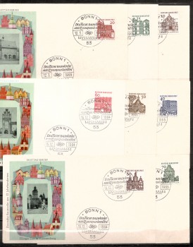 (intern:1050) BRD Michelnummer 454 - 461 FDC (intern:1050) BRD Michelnummer 454 - 461 FDC