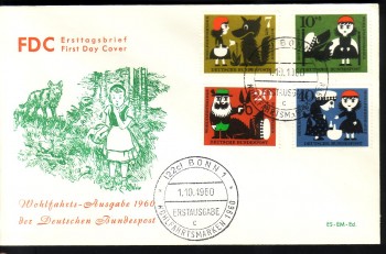 (intern:110) BRD Michelnummer 340 - 343 FDC (intern:110) BRD Michelnummer 340 - 343 FDC