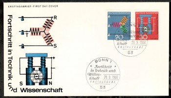 (intern:1117) BRD Michelnummer 521 - 522 FDC