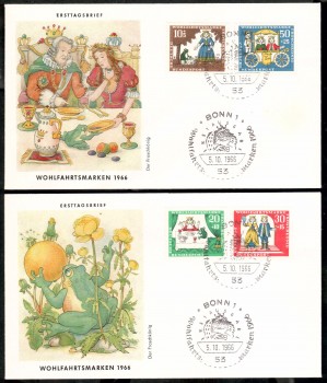 (intern:1120) BRD Michelnummer 523 - 526 FDC