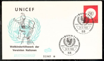 (intern:1125) BRD Michelnummer 527 FDC