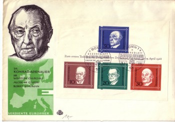 (intern:1170a) BRD Michelnummer Block 4 FDC