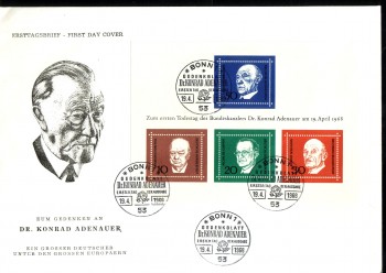 (intern:1170c) BRD Michelnummer Block 4 FDC