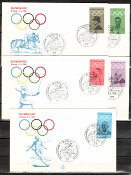 (intern:1176) BRD Michelnummer 561 - 565 FDC