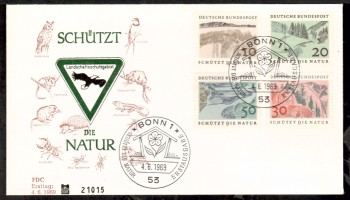 (intern:1219) BRD Michelnummer 591 - 594 FDC