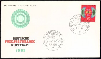 (intern:1230) BRD Michelnummer 599 FDC