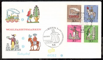 (intern:1248) BRD Michelnummer 604 - 607 FDC