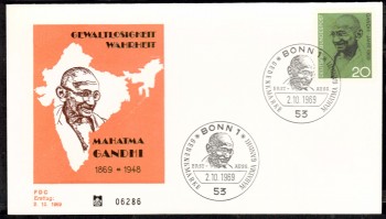 (intern:1253) BRD Michelnummer 608 FDC