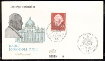 (intern:1255) BRD Michelnummer 609 FDC