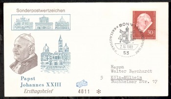 (intern:1256) BRD Michelnummer 609 FDC