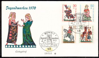 (intern:1271) BRD Michelnummer 612 - 615 FDC (intern:1271) BRD Michelnummer 612 - 615 FDC