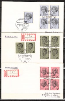 (intern:1274) BRD Michelnummer 616 - 618 FDC (intern:1274) BRD Michelnummer 616 - 618 FDC