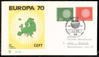 (intern:1285) BRD Michelnummer 620 - 621 FDC (intern:1285) BRD Michelnummer 620 - 621 FDC